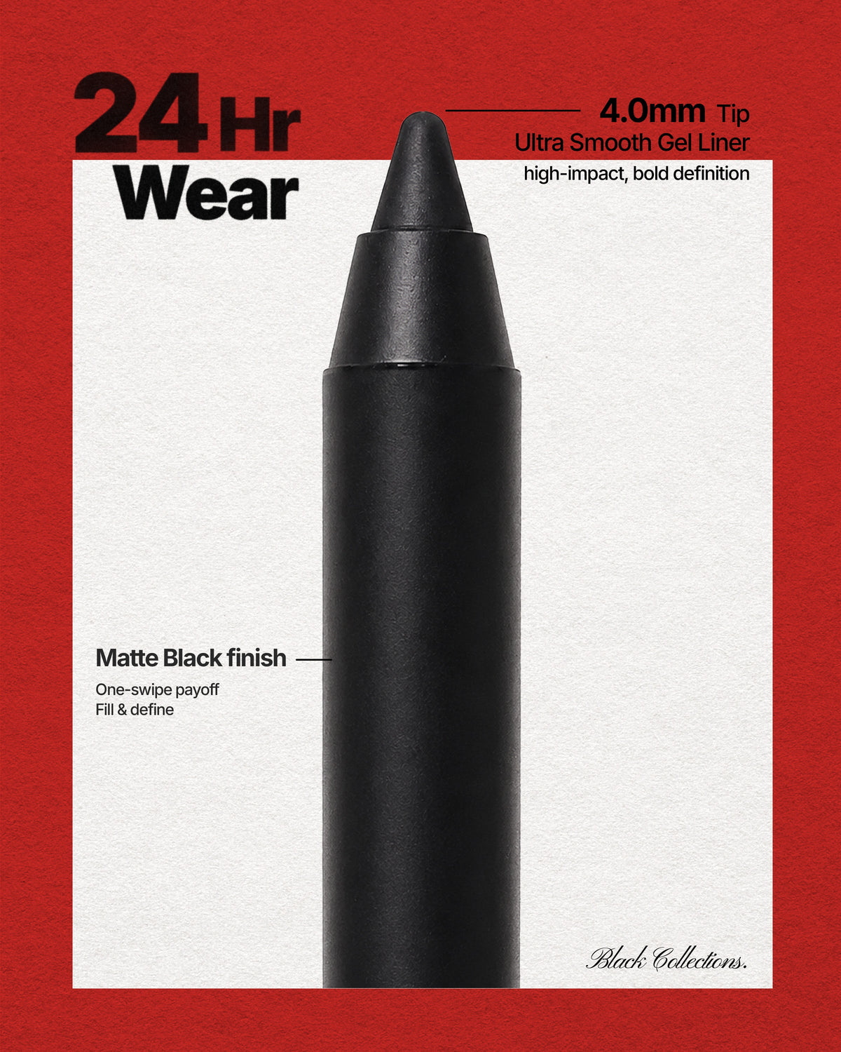 24HR Bold Gel Liner (001, Black)